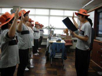 한국119소년단 선서식 및 소방안전교실 (대신초교) 사진2